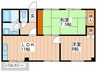 ラフォール寝屋川　Ａ棟 2LDKの間取り