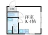 コスモ三条京阪 1Rの間取り