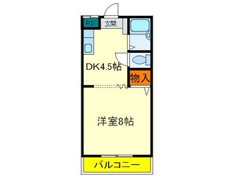 間取図 ベルメゾン一須賀Ⅱ