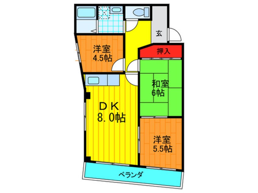 間取図 ロイヤルハイツ木村２号館