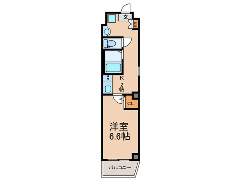 間取図 FLﾚｼﾞﾃﾞﾝｽ心斎首府(502)