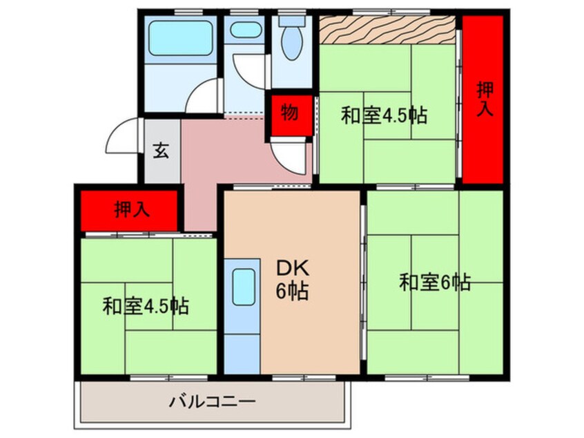 間取図 箕面粟生第二住宅38号棟（305）