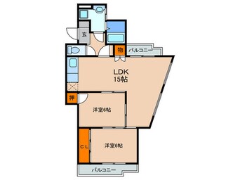 間取図 アム－ル石橋