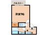 メゾネット２１ 1Kの間取り
