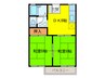 ロジュマンＨＡＢＵ 2DKの間取り