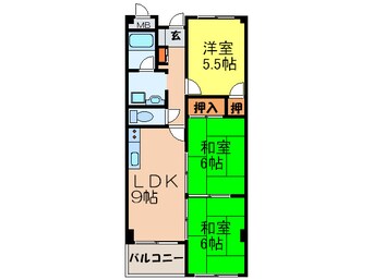 間取図 千里坂ノ木ﾊｲﾂ