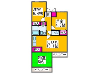 間取図 第三高橋ハイツ