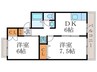 ハイカム－ル嵐山 2DKの間取り