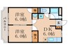 日新ハウス 2DKの間取り