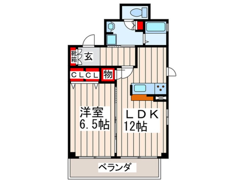 間取図 プレサンスロジェ本町（1304）