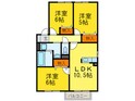 セジュ－ル八尾南の間取図