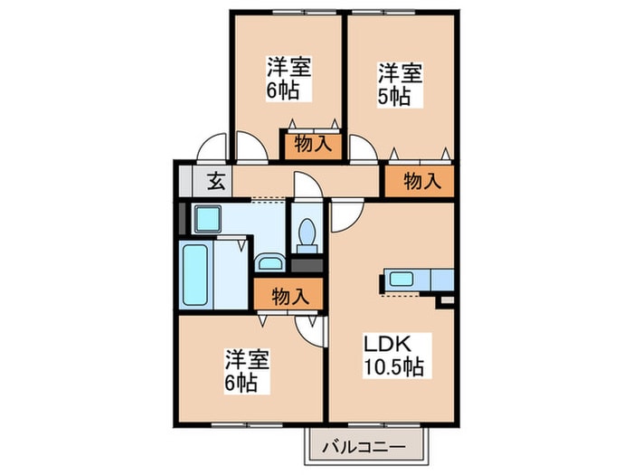 間取り図 セジュ－ル八尾南
