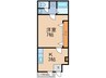 坂東ハウス 1Kの間取り