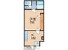 坂東ハウス 1Kの間取り