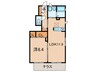 アミコート小林 1LDKの間取り