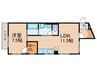 中塚マンション 1LDKの間取り