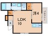 プレミアム中尾 1LDKの間取り