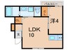 プレミアム中尾 1LDKの間取り