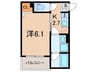 robot home魚住 1Kの間取り