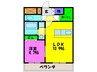サンモ－ル三国ヶ丘 1LDK+Sの間取り