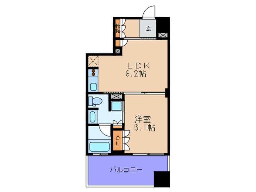 間取図 リーガル梅田EAST(402)