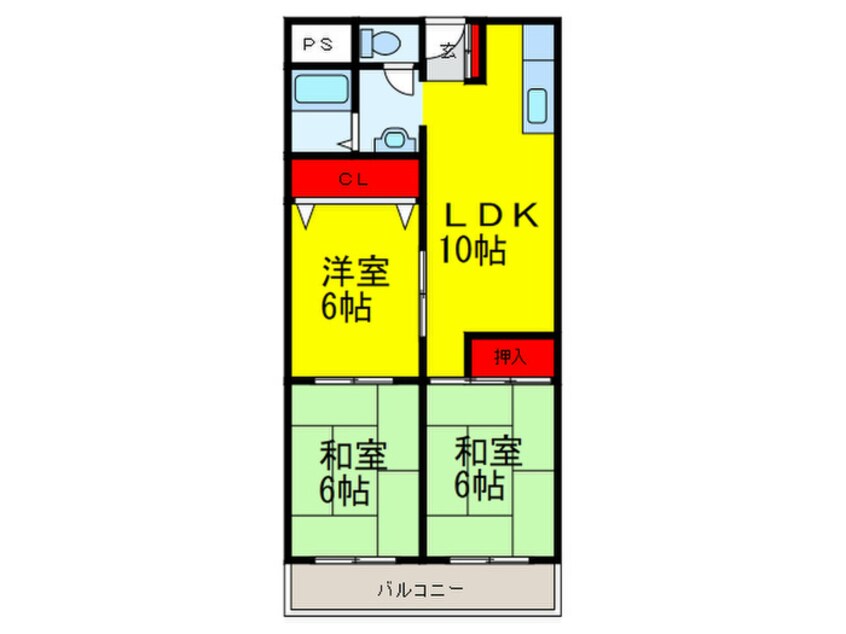 間取図 メガロコープ平野　2号棟(912)