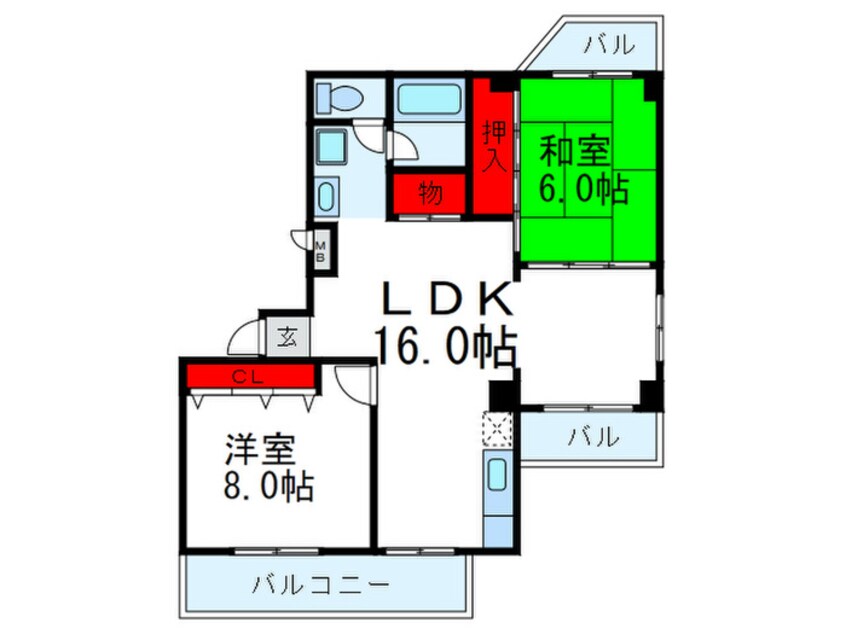 間取図 ハイツ丸栄