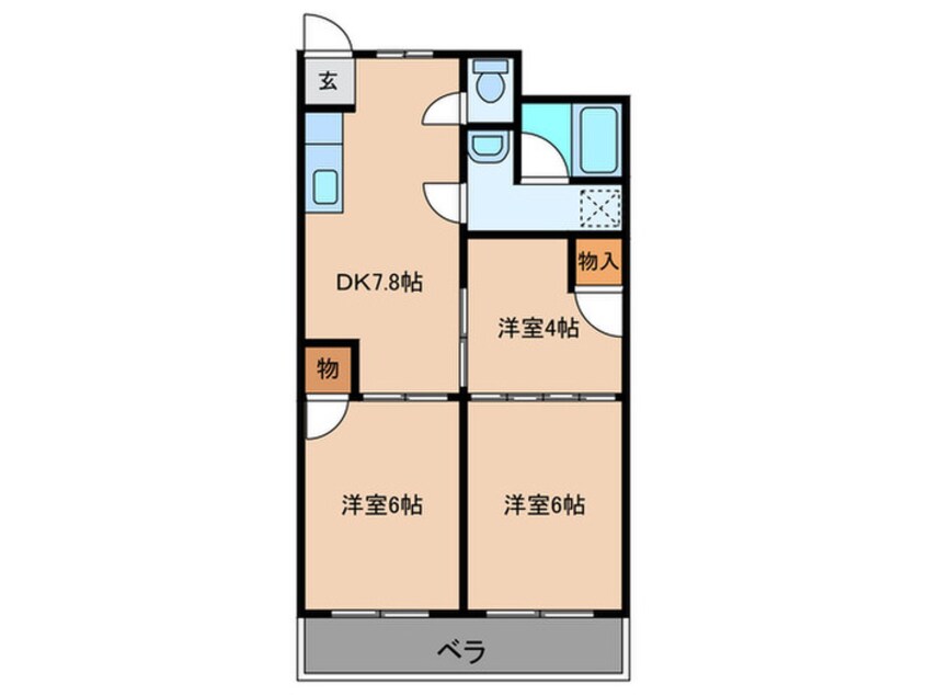 間取図 ハイツ西川