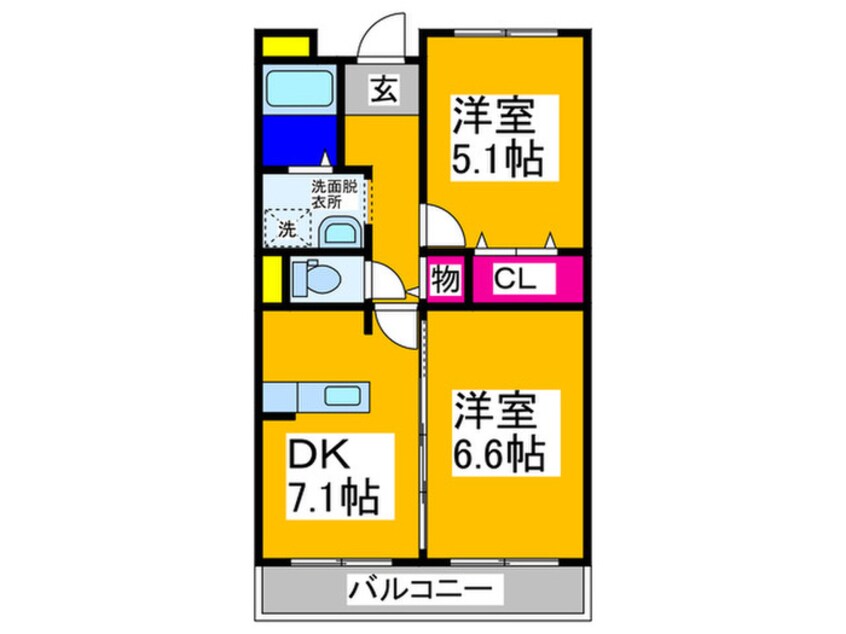 間取図 クリスタルウイング輝