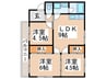 ベルベ田中 3LDKの間取り