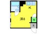 甲斐町ビル 1Rの間取り