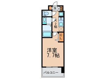 間取図 ﾌﾟﾚｻﾝｽ天王寺ﾉｰｽｳﾞｨｱｰﾚ(212)