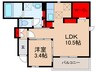 レヴール松ヶ丘 1LDKの間取り