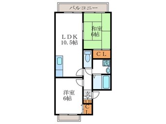 間取図 パ－クサイド桂川Ｂ棟