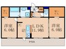 グラン　フェリス 2LDKの間取り