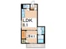 Lien小路東Ⅰ 1LDKの間取り