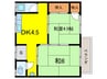 岸 文化 2DKの間取り
