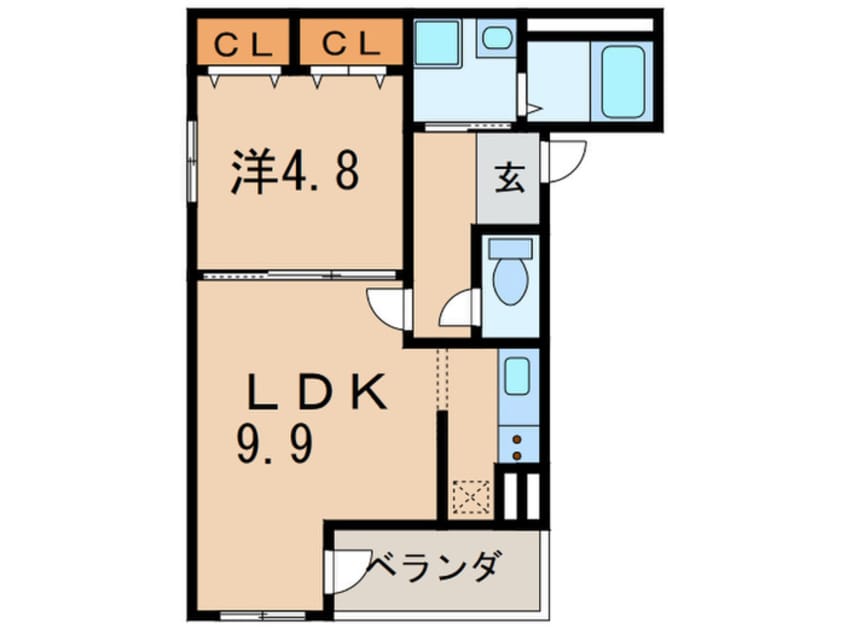 間取図 ﾌｼﾞﾊﾟﾚｽ立花町二丁目Ⅱ番館