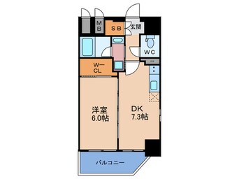 間取図 エステムコート新梅田(703)