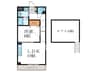 橘 1LDKの間取り