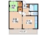 ルミエール南市岡 2DKの間取り