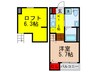 ラ・ヴィータ長瀬 1Kの間取り