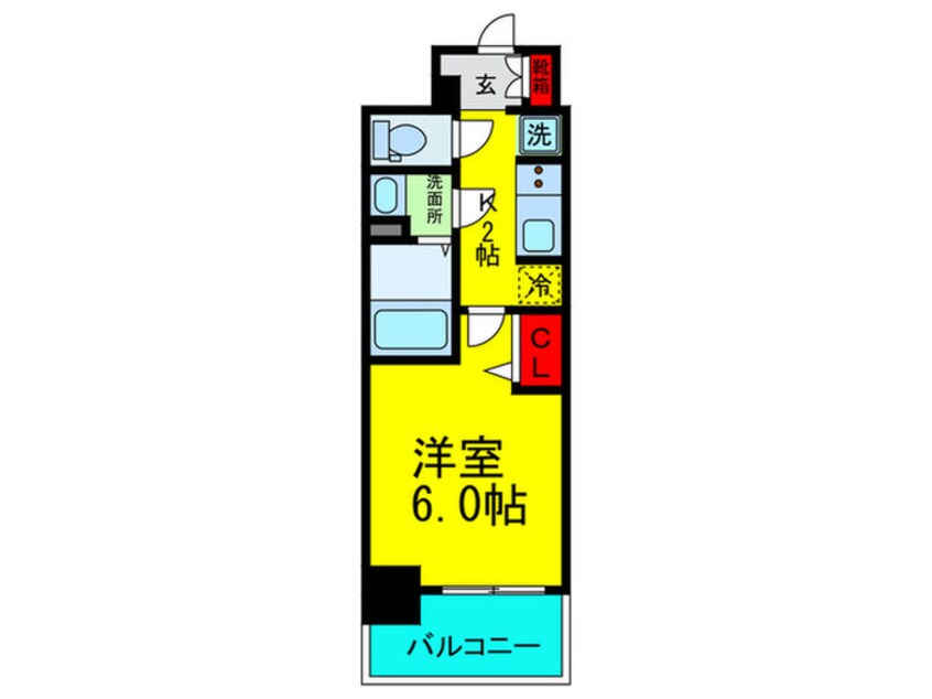 間取図 プレサンス南堀江