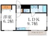 Residence西小路小米町 1LDKの間取り