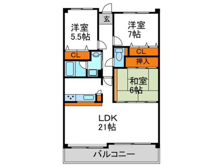 間取図 エトワール緑丘