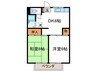 ハイツ保原 2DKの間取り