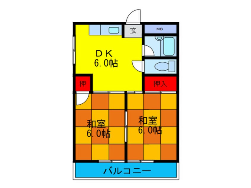 間取図 メゾンミラノ野里