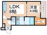 フジパレス瓜生堂Ⅰ番館 1LDKの間取り