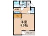 クローバーハイツ鷹合 1Kの間取り