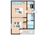 フジパレス瓜生堂Ⅱ番館 1DKの間取り
